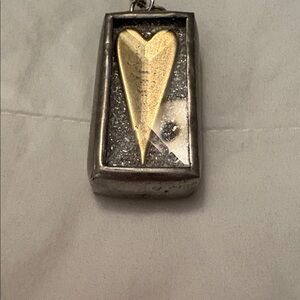 Jewel Kade Silver and Gold tone Heart pendant